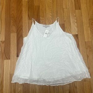 LOFT Sheer White Camisole Top